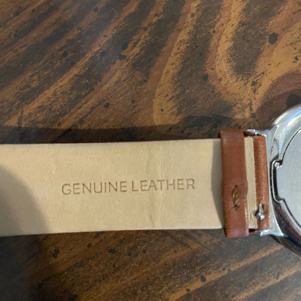 Skagen Silver Signatur Three-Hand Luggage Brown Leather Watch - Picture 6 of 6